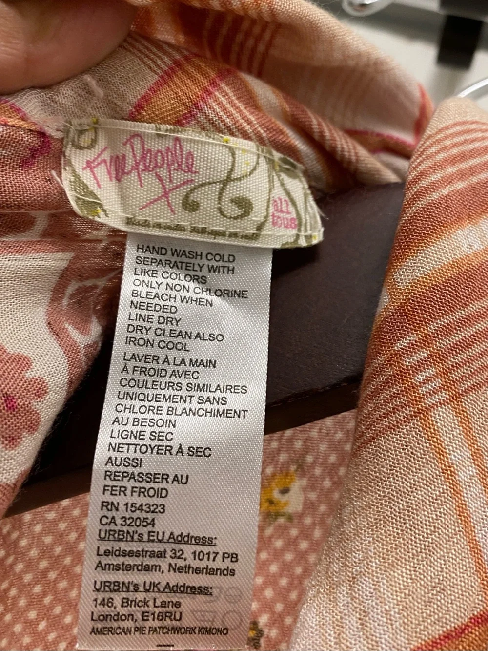 Free People Rose-Tan Printed Kimono Cover-Up